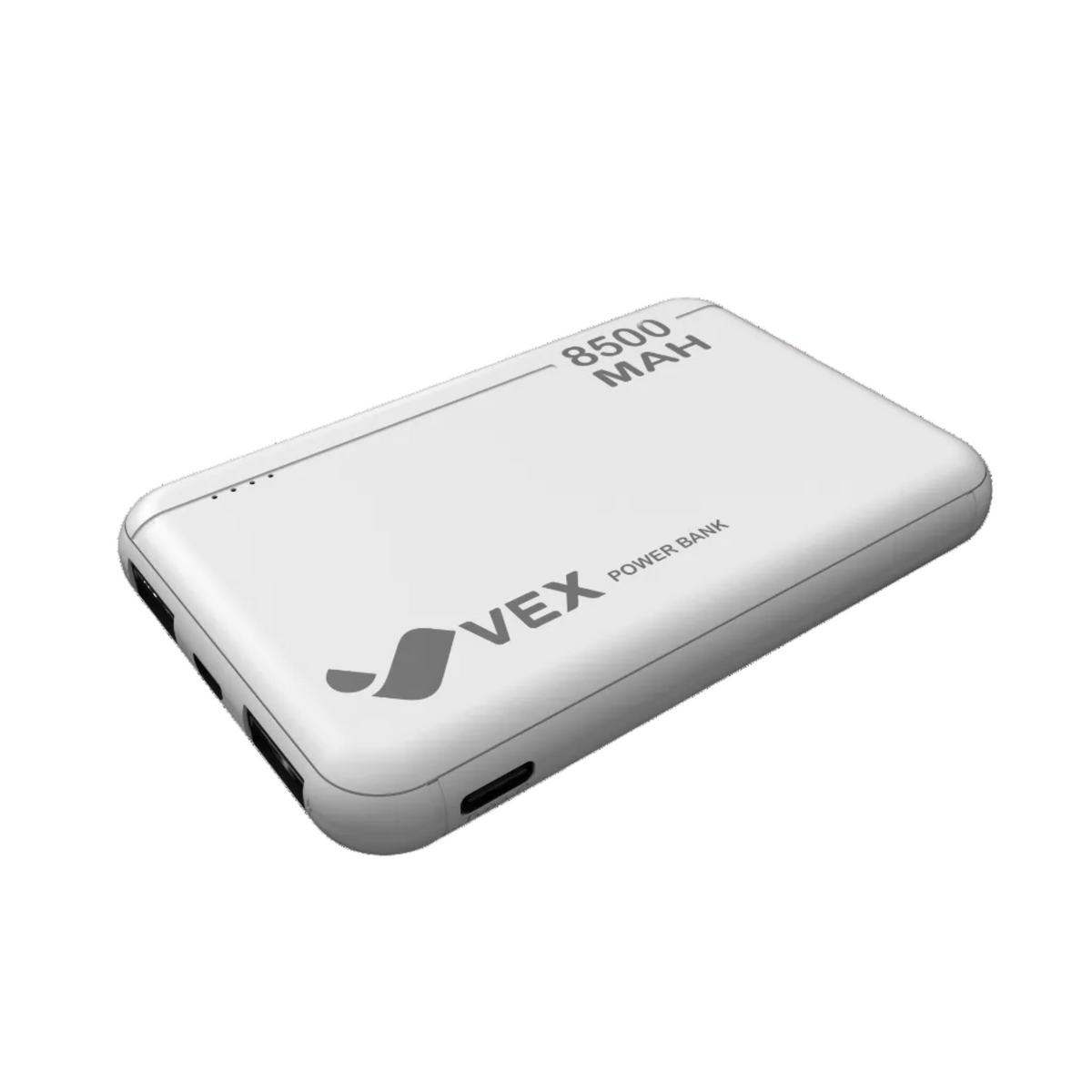 Power Bank VEX 8,500 mAh, 2 puertos USB-A + USB-C