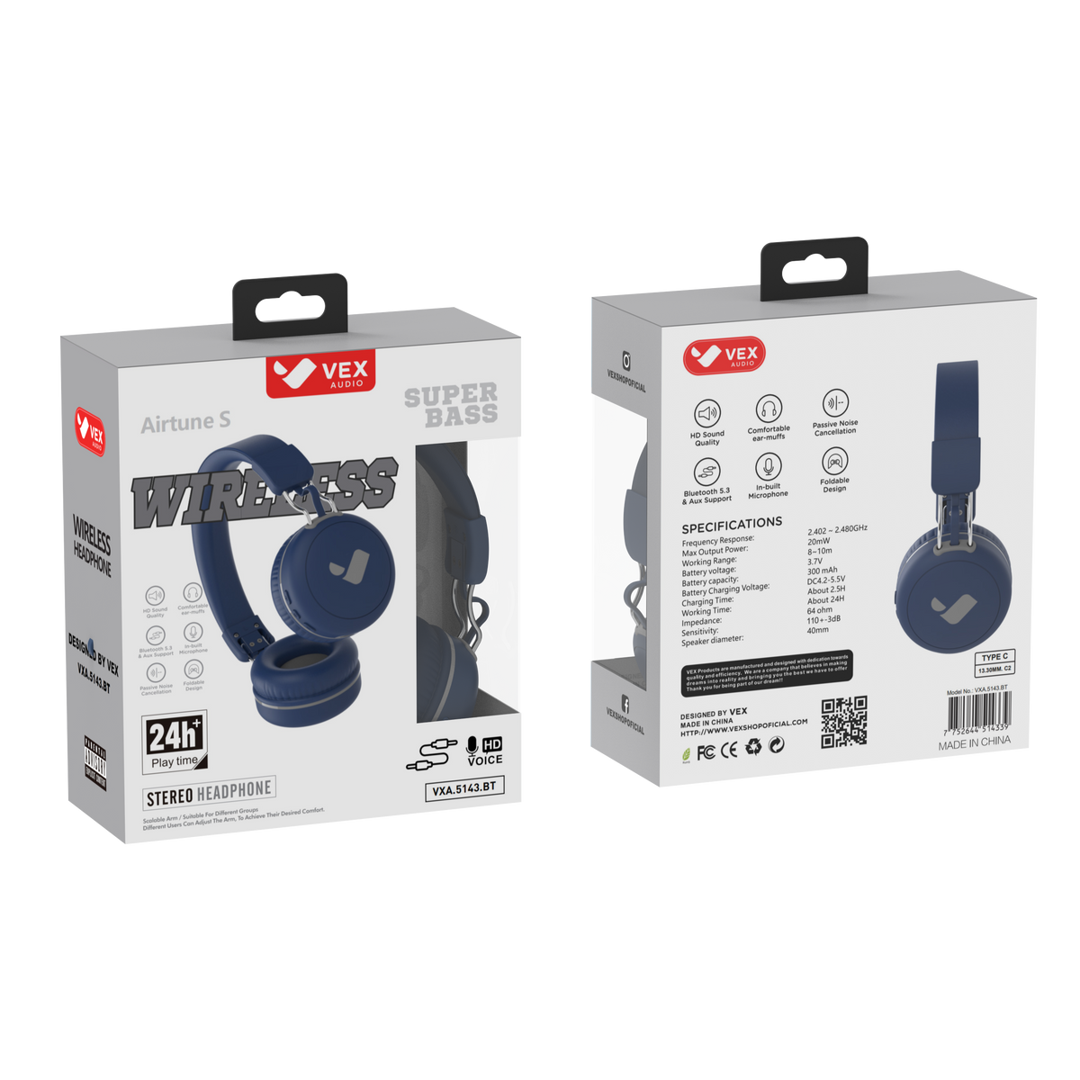 Audífonos Deportivos Bluetooth VEX AiRTUNE S, hasta 24 h de duración