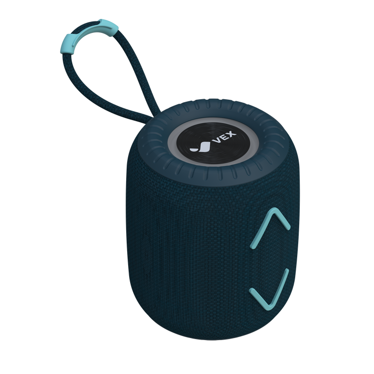 Parlante Bluetooth portátil VEX Bass 9, IPX6, luces RGB, modo TWS, hasta 8 h