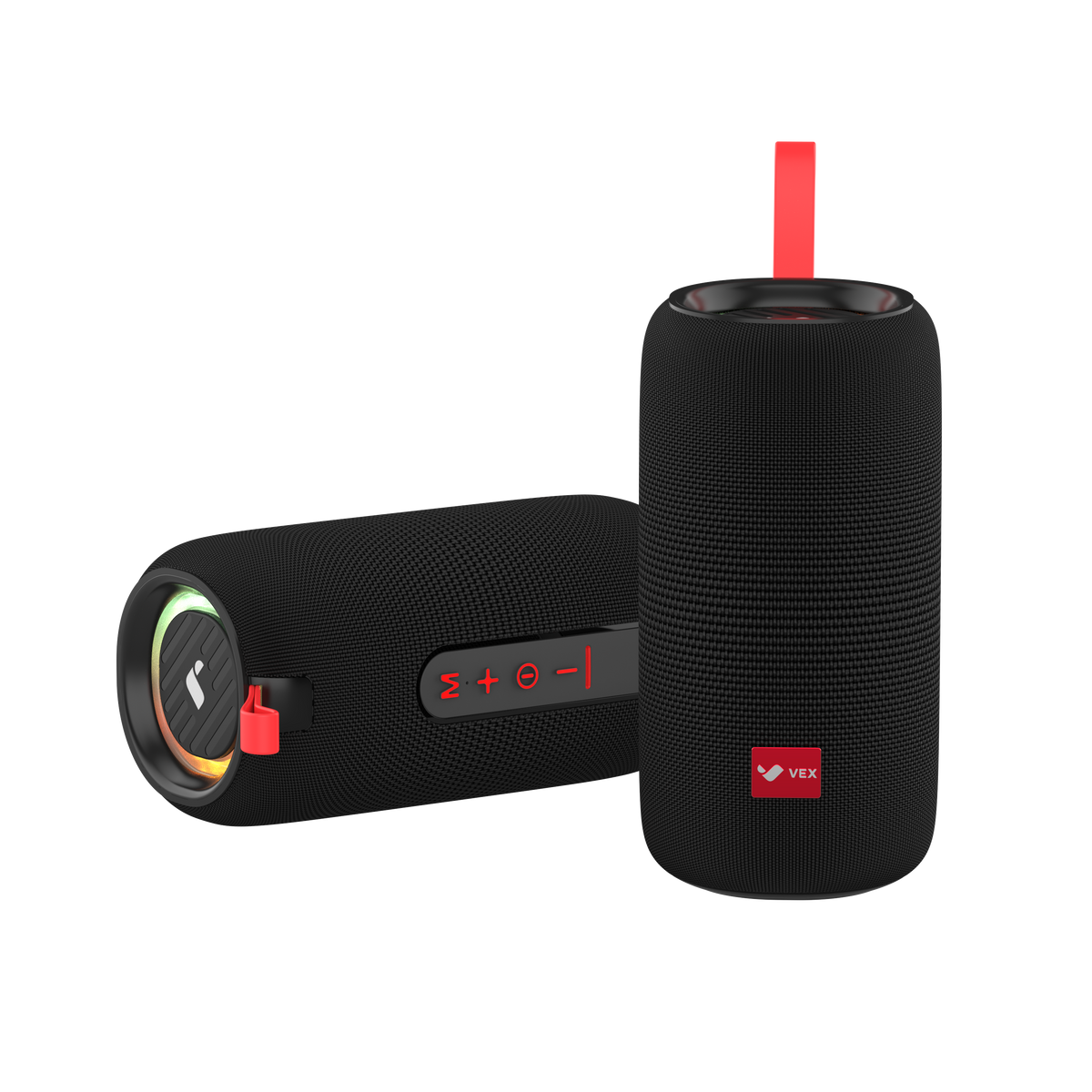 Parlante Bluetooth portátil VEX Bass X, 16W, luces RGB, modo TWS, hasta 10 h, entrada USB