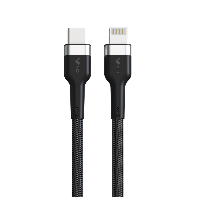 Cable USB-C a USB-C VEX QX Power Delivery, carga super rápida 120W, salida 6A