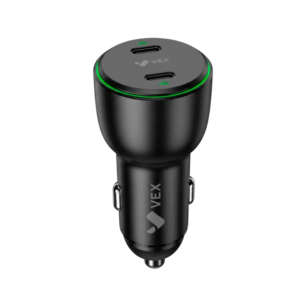 Cargador para Auto VEX 80W Dual USB-C PD