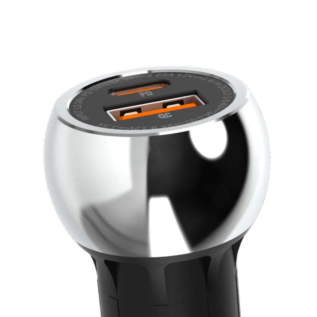 Cargador para Auto VEX 75W USB-A + USB-C PD