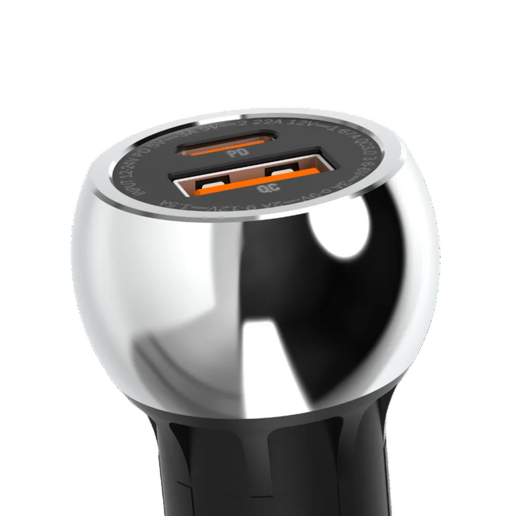 Cargador para Auto VEX 75W USB-A + USB-C PD