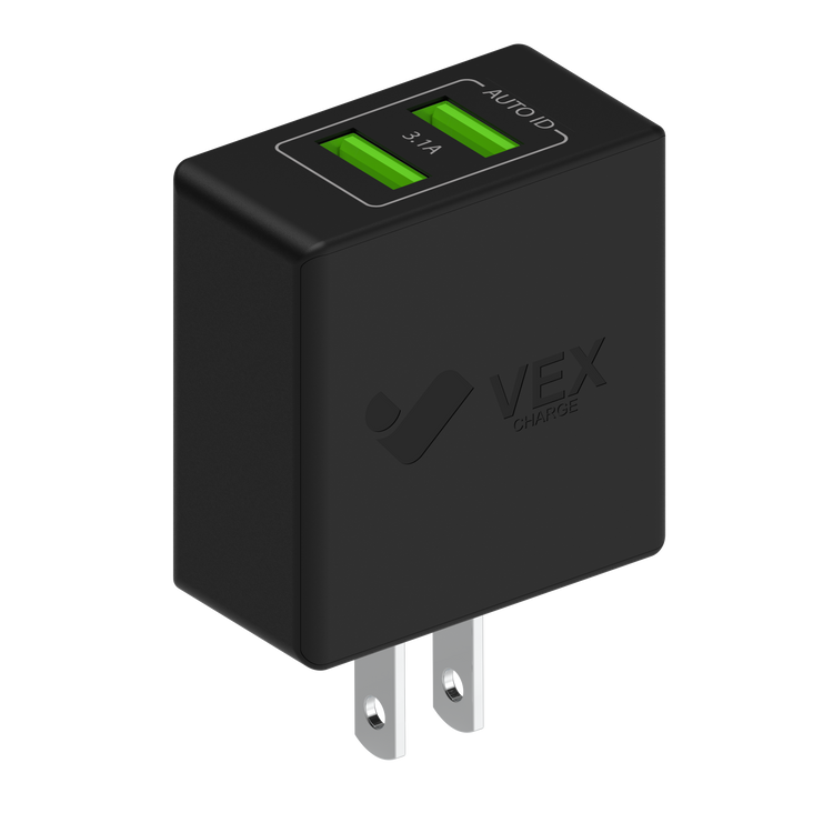 Cargador de pared VEX D6AA, 2 puertos USB-A, 15W, 3.1A