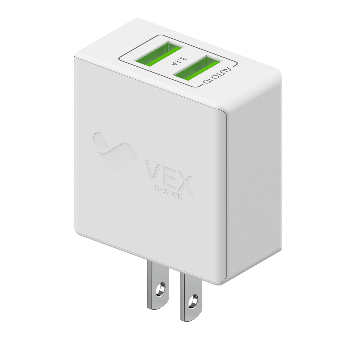 Cargador de pared VEX D6AA, 2 puertos USB-A, 15W, 3.1A