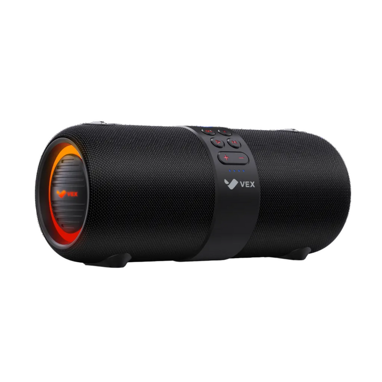 Parlante Bluetooth Hi-Fi VEX Elite J2, 28W, luces RGB, hasta 18 h, carga USB-C