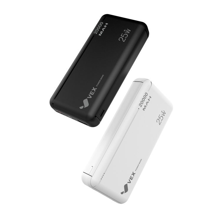 Power Bank VEX 20,000 mAh, 2 puertos USB-A + USB-C