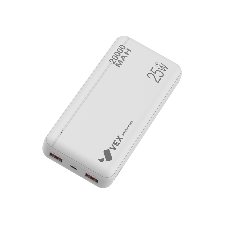 Power Bank VEX 20,000 mAh, 2 puertos USB-A + USB-C